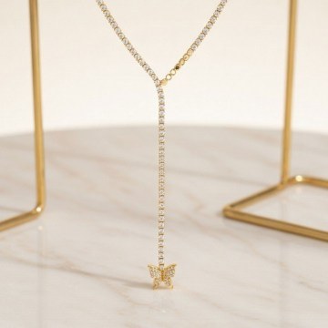 Metallic Necklace 339KRL1324 42cm Gold Heliophilia Silver