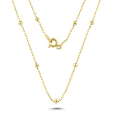 Κολιέ Ασημένιο 155VRN6198 50cm Gold Heliophilia Silver