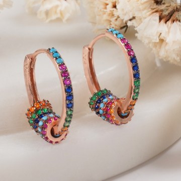 Σκουλαρίκια Ασημένια 132SDE2179 Rose Gold Heliophilia Silver