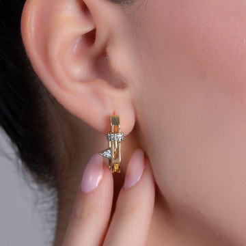 Earring 817SPK1019 Gold Heliophilia Silver