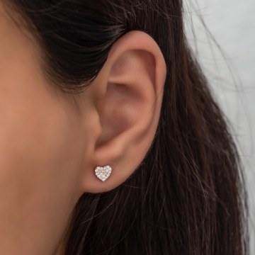 Silver Earring 155VRN2365 Rose Gold Heliophilia Silver