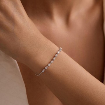 Silver Bracelet 155VRN6171 Silver-White Heliophilia Silver