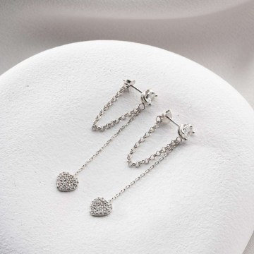 Silver Earring 912VRN1528 5cm Silver Heliophilia Silver