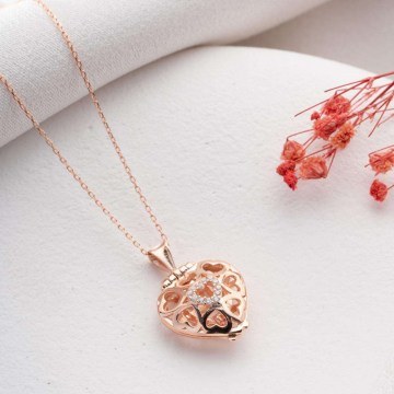 Κολιέ Ασημένιο 912VRN1581 1,5cm Rose Gold Heliophilia Silver