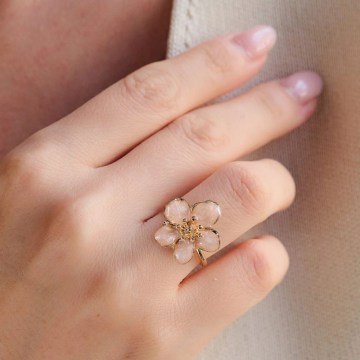 Ring 511AUR1881 2x2cm Gold Heliophilia Silver