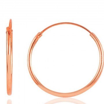 Σκουλαρίκια Ασημένια 132SDE1342 Φ18mm Rose Gold Heliophilia Silver