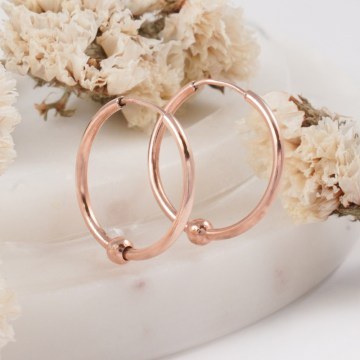Silver Earring 132SDE1946 Rose Gold Heliophilia Silver