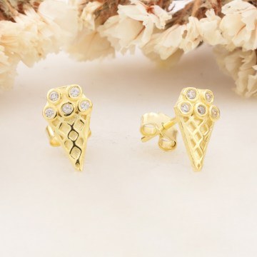 Silver Earring 132SDE2578 Gold Heliophilia Silver