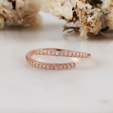 Silver Ring 132SDE3615 Rose Gold Heliophilia Silver