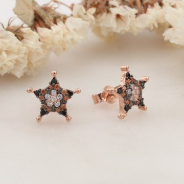 Silver Earring 132SDE2642 Rose Gold Heliophilia Silver