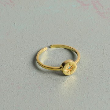 Δαχτυλίδι Ασημένιο 132SDE3623 Gold Heliophilia Silver