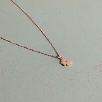 Silver Necklace 132SDE3278 45cm Rose Gold Heliophilia Silver