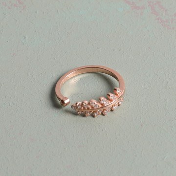 Silver Ring 132SDE3633 Rose Gold Heliophilia Silver
