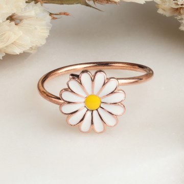 Silver Ring 132SDE3636 Rose Gold Heliophilia Silver