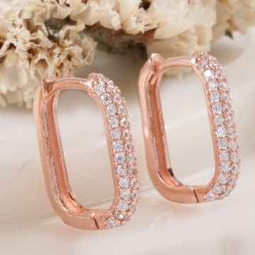 Silver Earring 132SDE1397 Rose Gold Heliophilia Silver