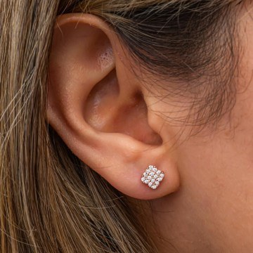 Silver Earring 155VRN4500 Rose Gold Heliophilia Silver