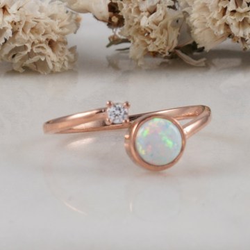 Silver Ring 155VRN2312 Rose Gold Heliophilia Silver