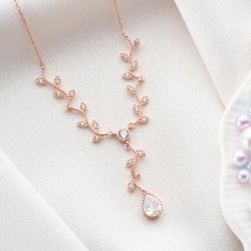 Κολιέ Ασημένιο 155VRN5121 42cm Rose Gold-White Heliophilia Silver
