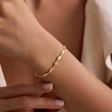 Silver Bracelet 155VRN6168 Gold Heliophilia Silver