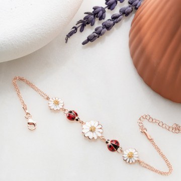 Silver Bracelet 912VRN1135 Gold-Red-White Heliophilia Silver