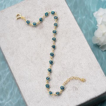 Silver Bracelet 912VRN1612 15+3cm Gold-Blue Heliophilia Silver