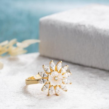 Silver Ring 912VRN1519 1,5cm Gold Heliophilia Silver
