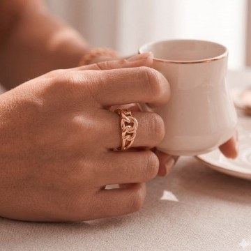 Ring 344CLV1513 Rose Gold Heliophilia Silver