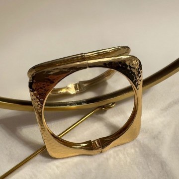 Bracelet 339KRL1287 Φ7cm Gold Heliophilia Silver