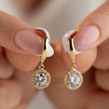 Earring 304VRN1142 Gold Heliophilia Silver