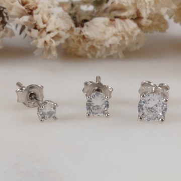 Silver Earrings Set 132SDE1427 Silver Heliophilia Silver