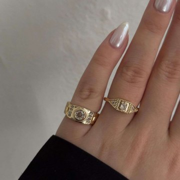 Rings Set 600KNS1149 Gold Heliophilia Silver