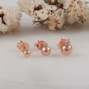 Silver Earrings Set 132SDE1742 Rose Gold Heliophilia Silver