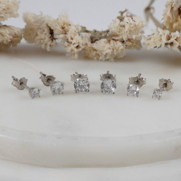 Silver Earrings Set 132SDE1360 Silver Heliophilia Silver
