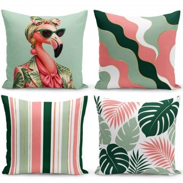 Decorative Pillowcases Dsypopart (Set 4Pcs) 302NUV2301 Multi Aberto Design