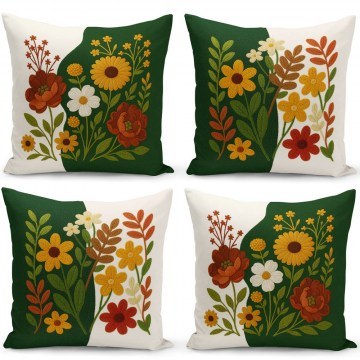 Decorative Pillowcases Artpnch (Set 4Pcs) 302NUV2194 Multi Aberto Design