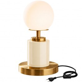 Table Lamp Moira 892OPV3589 17x17x34cm 1xE27 40W Beige-Gold Opviq BEIGE-GOLD