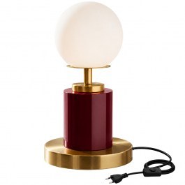 Table Lamp Moira 892OPV3591 17x17x34cm 1xE27 40W Burgundy-Gold Opviq BURGUNDY-GOLD