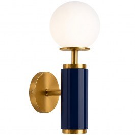 Wall Lamp Moira 892OPV3568 15x17x37cm 1xE27 40W Navy Blue-Gold Opviq BLUE-GOLD
