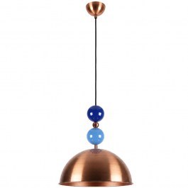 Pendant Lamp Bubble 892OPV3643 31x31x102cm 1xE27 40W Copper-Blue Opviq BRONZE-BLUE