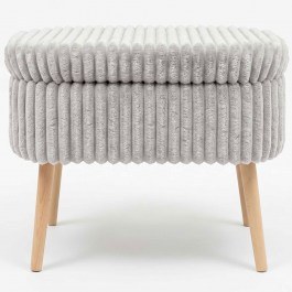 Stool With Storage Space Mini Oslo Linen 251BLS1173 60x35x46cm Toscano Grey GREY