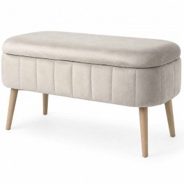 Stool With Storage Space Oslo Babyface 251BLS1181 90x35x46cm Beige BEIGE