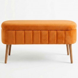 Stool With Storage Space Oslo Babyface 251BLS1185 90x35x46cm Orange ORANGE