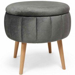 Stool With Storage Space Berlin Babyface 251BLS1103 D45x44cm Anthracite ANTHRACITE