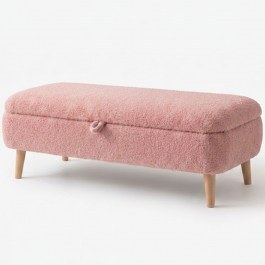 Stool Rena Teddy 301SNG1166 90x35x45cm Pink PINK