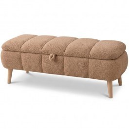 Stool With Storage Space Sara 301SNG1182 90x35x45cm Brown BROWN