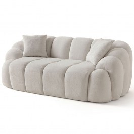Two-Seater Sofa Octavio 752EST2501 199x80x70cm White WHITE