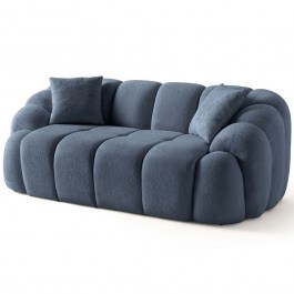 Two-Seater Sofa Octavio 752EST2505 199x80x70cm Navy Blue NAVY BLUE