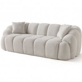 Three-Seater Sofa Octavio 752EST1129 233x80x70cm White WHITE