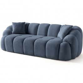 Three-Seater Sofa Octavio 752EST1133 233x80x70cm Navy Blue NAVY BLUE