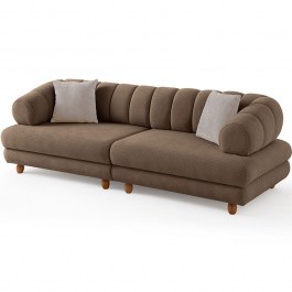 Three-Seater Sofa Gloria 752EST1159 240x95x80cm Latte LATTE